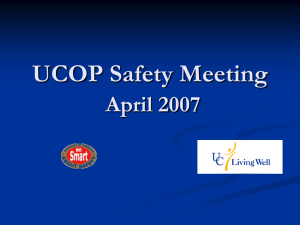 UCOP Safety Meeting April 2007
