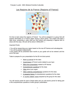 Les Regions de la France (Regions of France)