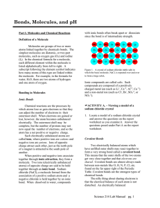 Bonds, Molecules, and pH