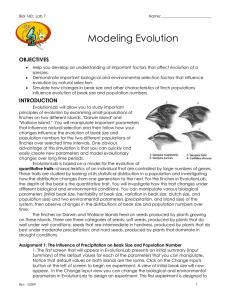 Modeling Evolution  OBJECTIVES