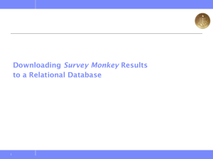 Survey Monkey to a Relational Database 1