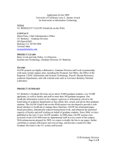 Application for the 2009 University of California Larry L. Sautter Award