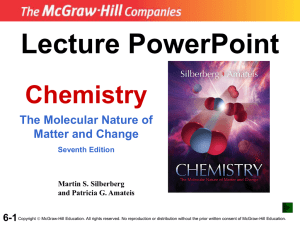 Lecture PowerPoint Chemistry The Molecular Nature of Matter and Change