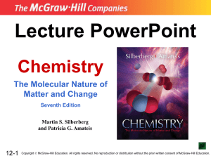 Lecture PowerPoint Chemistry The Molecular Nature of Matter and Change