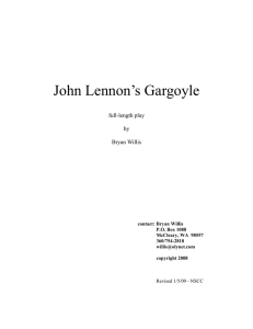 John Lennon’s Gargoyle  full-length play by