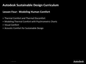 Autodesk Sustainable Design Curriculum Lesson Four:  Modeling Human Comfort