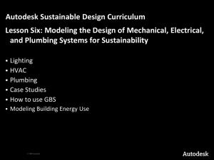 Autodesk Sustainable Design Curriculum and Plumbing Systems for Sustainability