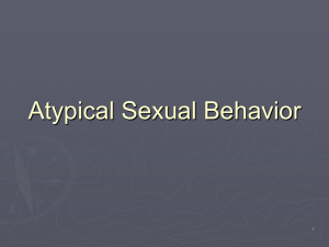 Atypical Sexual Behavior 1