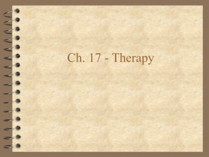 Ch. 17 - Therapy