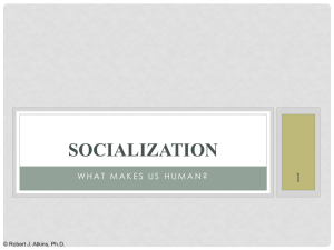 SOCIALIZATION 1 W H A T   M A K E... © Robert J. Atkins, Ph.D.