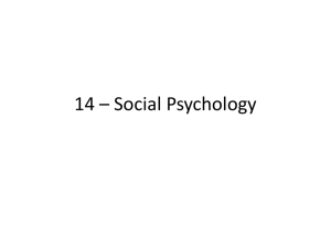 14 – Social Psychology