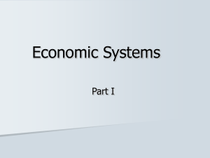 Economic Systems Part I