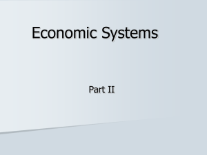 Economic Systems Part II