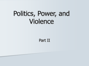 Politics, Power, and Violence Part II
