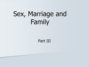 Sex, Marriage and Family Part III