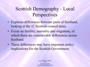 Scottish Demography - Local Perspectives