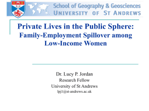 Private Lives in the Public Sphere: Family-Employment Spillover among Low-Income Women