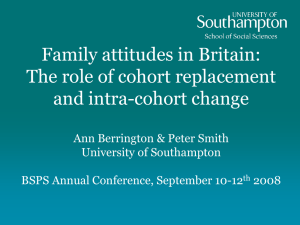 Family attitudes in Britain: The role of cohort replacement and intra-cohort change