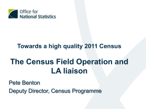 The Census Field Operation and LA liaison Pete Benton
