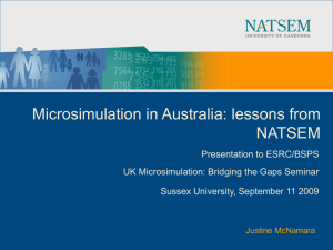 Microsimulation in Australia: lessons from NATSEM