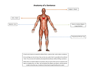 Anatomy of a Sentence Subject = Brain!