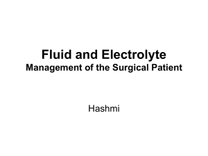 Fluid and Electrolyte Management of the Surgical Patient Hashmi