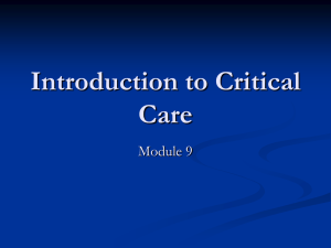 Introduction to Critical Care Module 9