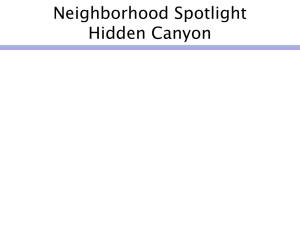 Neighborhood Spotlight Hidden Canyon