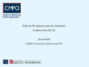 What do DC pensions mean for retirement? Evidence from the UK
