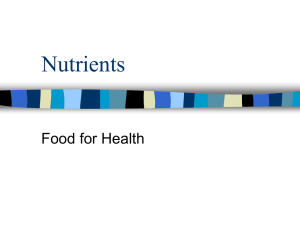 Nutrients Food for Health