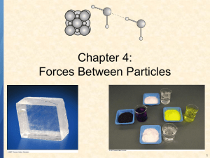 Chapter 4: Forces Between Particles 1