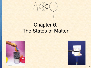 Chapter 6: The States of Matter 1