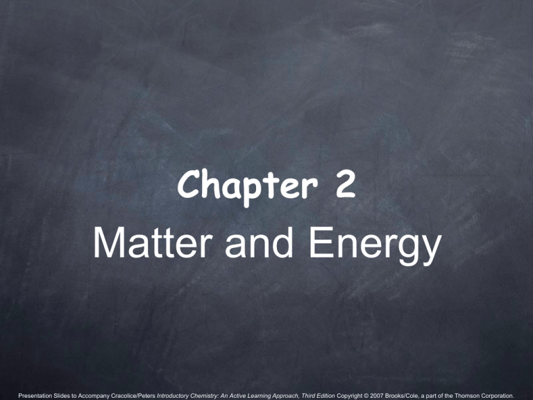 Matter And Energy Chapter 2