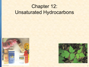 Chapter 12: Unsaturated Hydrocarbons 1