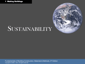 S USTAINABILITY Fundamentals of Building Construction, Materials &amp; Methods, 5 Edition