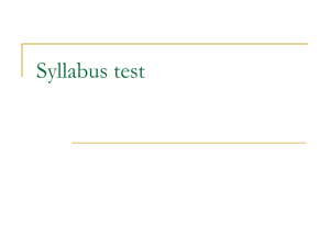 Syllabus test
