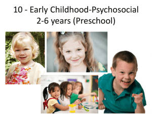 10 - Early Childhood-Psychosocial 2-6 years (Preschool)