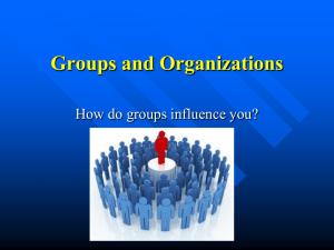 Groups and Organizations How do groups influence you?