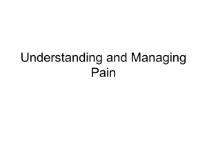 Understanding and Managing Pain