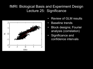 fMRI: Biological Basis and Experiment Design Lecture 25:  Significance