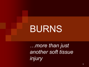 BURNS …more than just another soft tissue injury