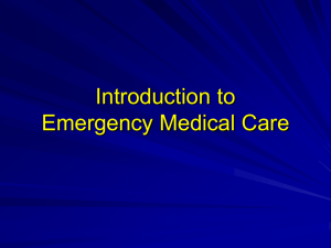 Introduction to Emergency Medical Care