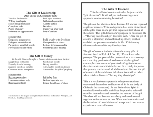 The Gifts of Essence The Gift of Leadership