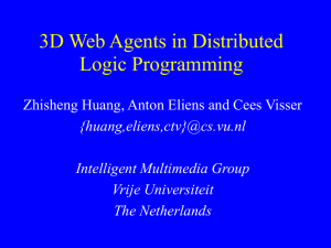 3D Web Agents in Distributed Logic Programming