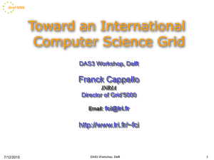 Toward an International Computer Science Grid Franck Cappello