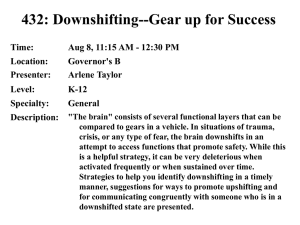 432: Downshifting--Gear up for Success