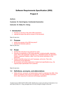Software Requirements Specification (SRS) Project X 1  Introduction