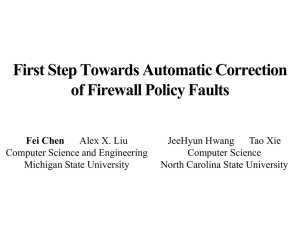 First Step Towards Automatic Correction of Firewall Policy Faults