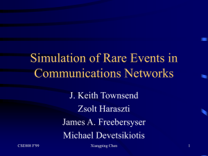Simulation of Rare Events in Communications Networks J. Keith Townsend Zsolt Haraszti