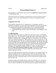 Programming Project 11